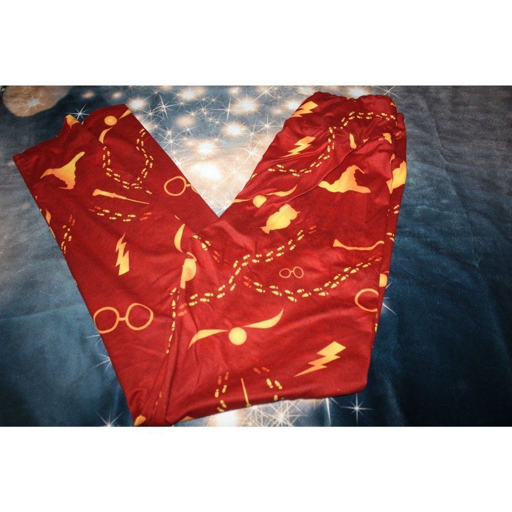 Fabulegs Women Small Wizard House Gryffindor Harry Potter Gold Quidditch Legging